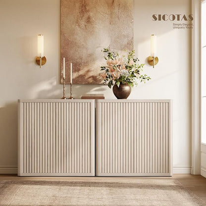 SICOTAS Buffet Cabinet with Storage 69.2" Sideboard Accent Modern Credenza with - Image 3