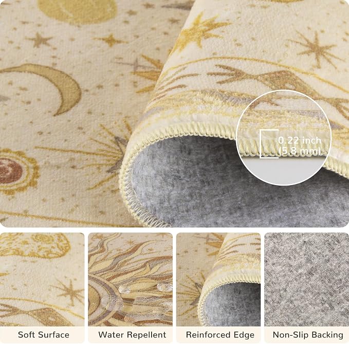Vacuum-Friendly, 2x8 Washable Area Rug - Image 3
