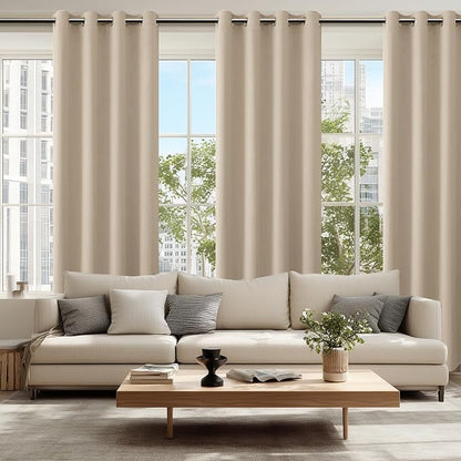 Blackout Curtains for Bedroom, 52 x 96 Inches Long, Taupe 2 Panels | Thermal - Image 6