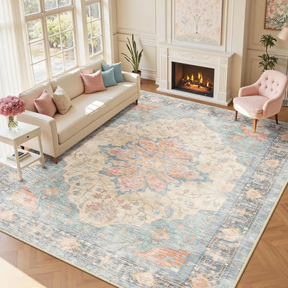 RELEANY Washable Area Rug, Large 10'x14', Water Repellent, Pet Friendly - Image 2