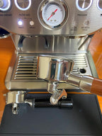Double Spout Portafilter Compatible with Breville Barista Express Touch Bambino Infuser Duo Espresso Machine - 54mm Espresso Portafilter - Double Shot Filter Basket - Accessories - Wooden