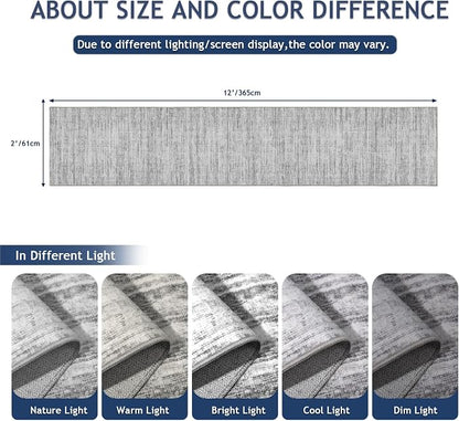 Runner Rug 2x12 Runners for Hallway 12ft Non-Slip, Long Abstract Kitchen Rug - Image 2