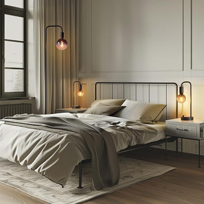 ONEWISH Industrial Lamp Set 3 Piece-1 Floor Lamp and 2 Dimmable Table Lamp- 3 - Image 2