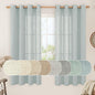 Sheer Linen Curtains 63 inches Long by LAMIT