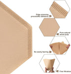 Coffee Filters, #4 Cone Coffee Filter 200 Count, Unbleached Natural Paper Filter 8-12 Cup, Disposable for Pour Over and Drip Coffee Maker