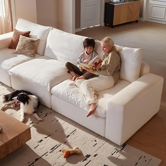 Cloud Couch Sectional 81.1'' Oversized Modular Deep Seat Sofa L Shaped Comfy - Image 3