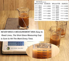 Ackers 3oz/90ml Glass Measuring Cup – Shot Glass with Double Scale-Ounce,Ml Markings for Kitchen & Bar(Black Line)