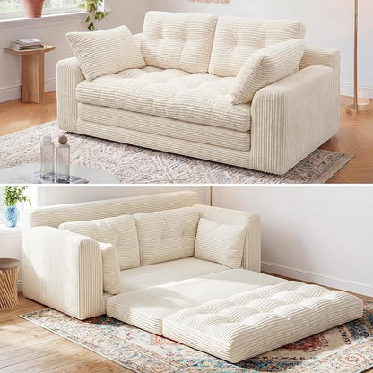 Homkdom Boneless Loveseat, Convertible Folding Sofa Bed, Pull Out Sleeper Sofa by ElevateYourHome%EF%BC%8CEnhanceEver
