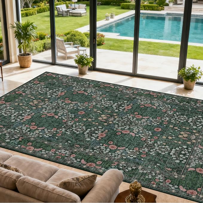 Extra Large 10x14 Area Rug for Living Room, Washable Rugs for Dining Room - Image 2
