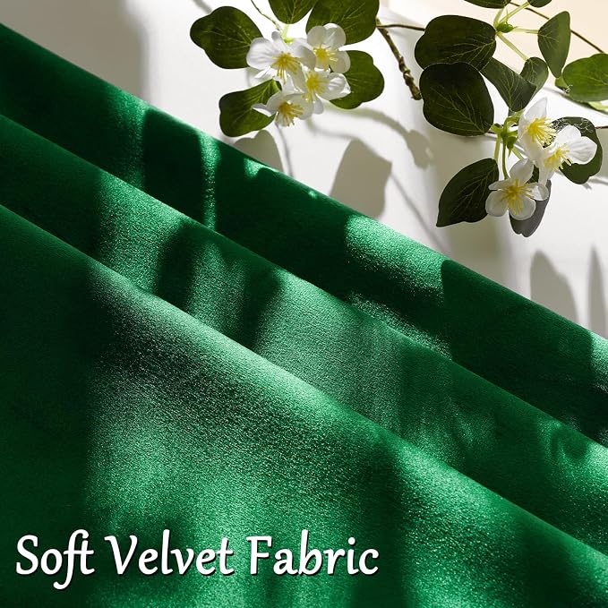 GIGIZAZA Green Velvet Pillow Covers 16x16 Decorative Pillows Pack of 2 | Throw - Image 5