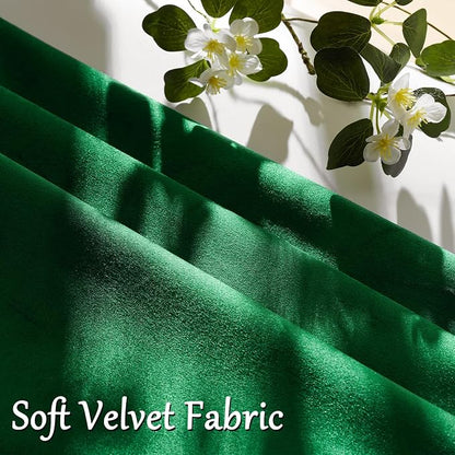GIGIZAZA Green Velvet Pillow Covers 16x16 Decorative Pillows Pack of 2 | Throw - Image 5