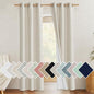 NICETOWN Natural Full Blackout Boho-Chic Linen Curtains 90 inch Long 2 Panels by NICETOWN
