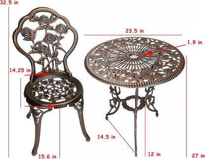 Oakland Living 3-Piece Rose Bistro Set - Image 2