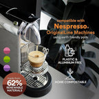 Woken Coffee Compostable Nespresso Pods Variety Pack - Dark and Medium Roast Italian Espresso Compostable Coffee Pods Compatible with Nespresso Machine (50 Pods, 5 Boxes) (Pack of 5), Variety Pack)