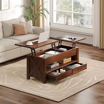 Seventable Coffee Table, 47.2" Lift Top Coffee Table - Image 6