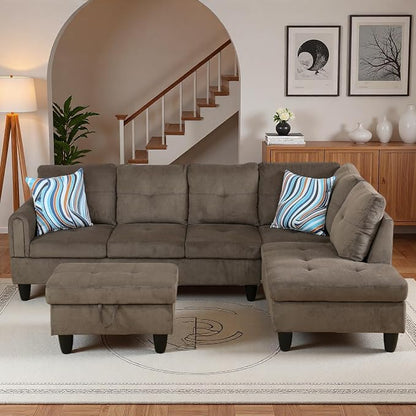 97.5" L Shaped Couch Set, Modular Sectional Couches - Image 7