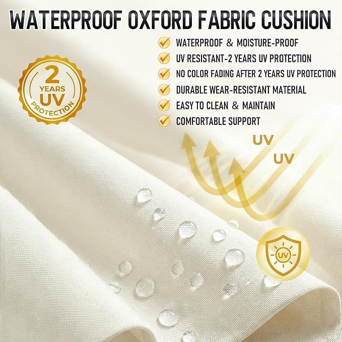 72x21 Inch Folding Chaise Lounge Cushion Quick Dry - Image 3