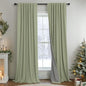 Light Sage Green Black Out Curtains 96 Inch Long by Pitalk
