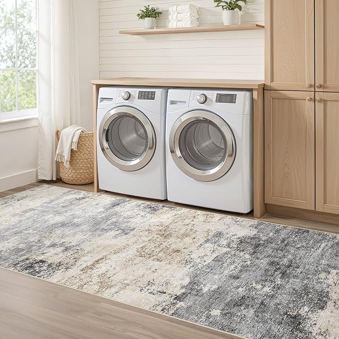 LOONGRUG Runner Rug 2x10 Washable Non-Slip Kitchen Neutral Modern Rug | - Image 7