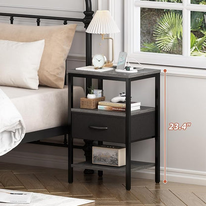 SUPERJARE Nightstand Set of 2, Bed Side Tables - Image 2