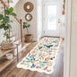 Washable 3x6 Hallway Runner Rug: Floral Scalloped Soft Runners by HYHAOYUNLAI