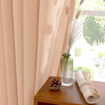 YoungsTex Peach Linen Curtains 45 Inches Long - Image 5