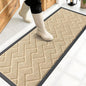 OLANLY Front Door Mat Outside 47x17, All-Season Absorbent Rubber Doormat | Beige by OLANLY