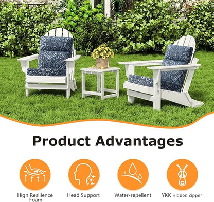 Unimatta Outdoor High Back Chair Cushion Seat Pads, 44 x 21 Inch - Image 2