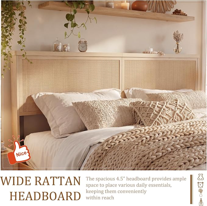 Brafab Natural Rattan King Size Bed Frame - Image 5