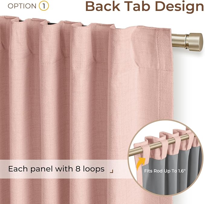 INOVADAY 100% Blackout Linen Curtains - Image 3