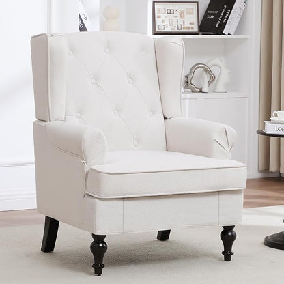Accent Chair for Living Room, Mid Century Modern Upholstered Armchair, Wingback by choairy