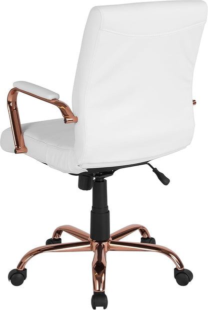 Flash Furniture Whitney Mid-Back Swivel LeatherSoft Desk Chair - Image 11