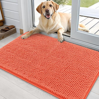 OLANLY Dog Door Mat for Muddy Paws 35x24, Super Absorbent Chenille Mud Mat | by OLANLY