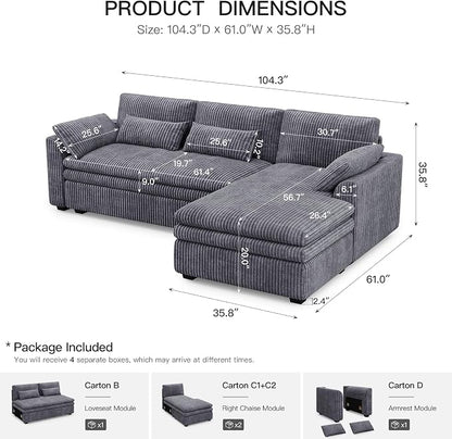Belffin Large Modular Sectional Sofa - Image 2