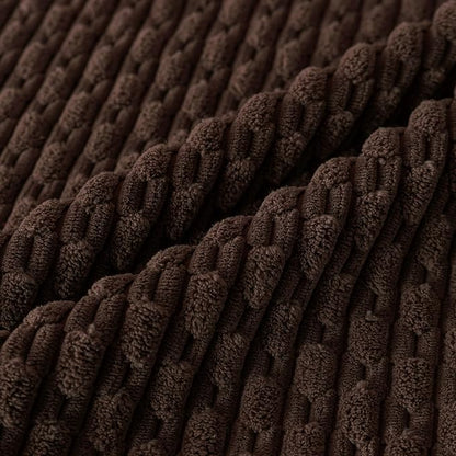 Set of 4 Dark Brown Decorative Throw Pillow Covers 12x20 Inch Corduroy Pillow - Image 3
