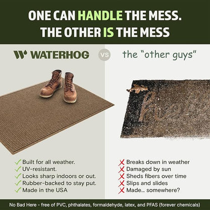 WaterHog Squares Front Door Mat Indoor Outdoor Entrance, All-Weather Mats | - Image 5