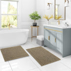 Arotive Luxury Chenille Bathroom Rug Mat, Extra Soft Thick Absorbent Shaggy Bath Rugs, Non-Slip Machine Wash Dry, Plush Bath Mats for Bathroom, Shower and Tub, 47x24, Camel