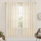 Beige Linen Curtains for Living Room 2 Panels Set, 52 x 78 Inch | Faux Linen by LAMIT