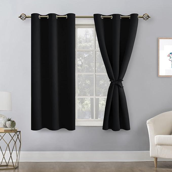 Blackout Curtains for Bedroom, 2 Drape Panels, 42 x 54 Inch | Light Blocking & - Image 8