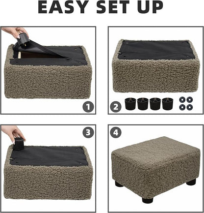 CAROLMADE Small Foot Stool Ottoman Footstool - Image 7