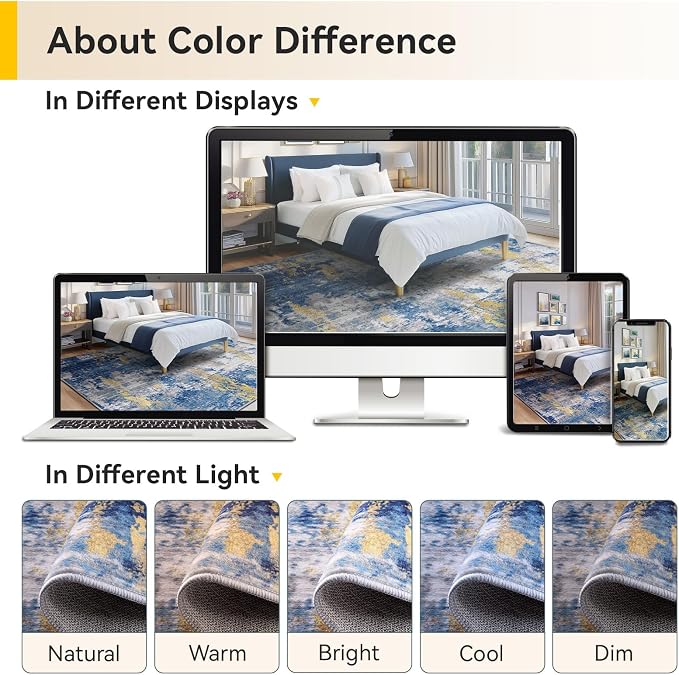 RELEANY Washable Runner 3'x8' Abstract Area Rug - Image 8