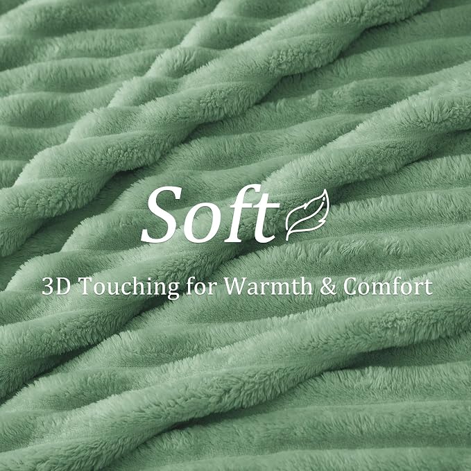 BEDELITE Striped Fleece Throw Blanket, Soft Cozy, Lightweight Warm, - Image 5