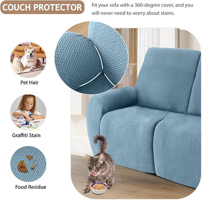 ALIECOM 100% Waterproof Recliner Sectional Couch Covers L Shape Stretch Corner - Image 6