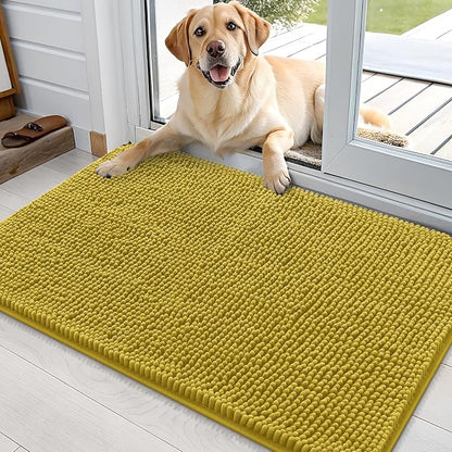 OLANLY Dog Door Mat for Muddy Paws 36x24, Super Absorbent Chenille Mud Mat | by OLANLY
