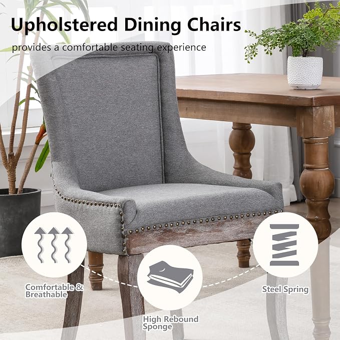 Modern Dining Chairs Set of 4, High Back Dining Chairs Side Chairs - Image 4