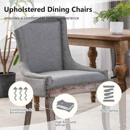 Modern Dining Chairs Set of 2, High Back Dining Chairs Side Chairs - Image 4