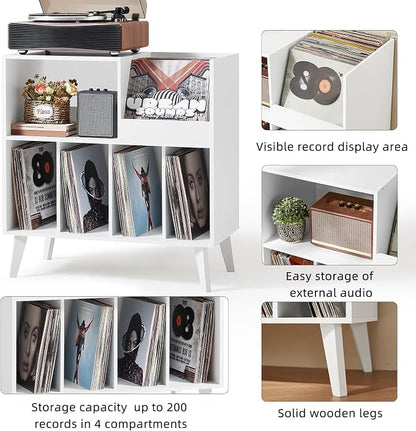 LELELINKY Large Record Player Stand, Turntable Stand - Image 6