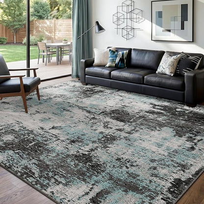 RELEANY Washable 9'x12' Abstract Area Rug - Image 9