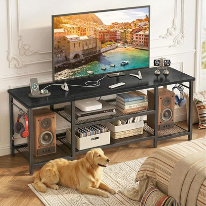 YGEOMER TV Stand for Up to 65 Inch TVs, Entertainment Center - Image 7