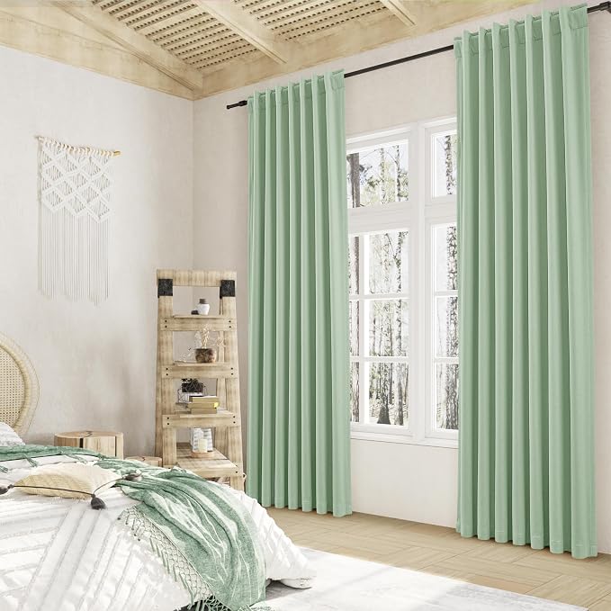 100% Blackout Curtains 102 Inch Length 2 Panels Set - Image 8